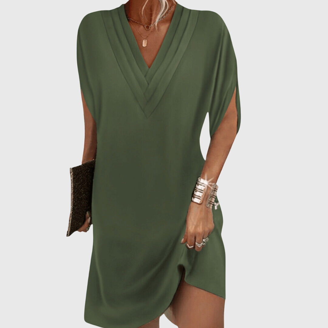 Versatile elegant midi dress for women, offering a comfortable, flowy, and flattering fit for casual or special occasions.