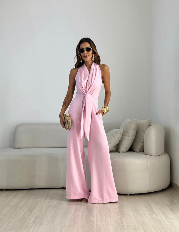 Sophisticated women's jumpsuit, a flowing design for evening wear and special occasions.