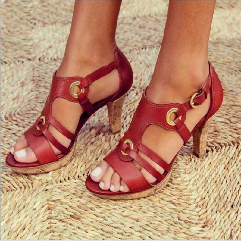 Elegant women's black strap heels, comfortable for formal events, parties & versatile style.