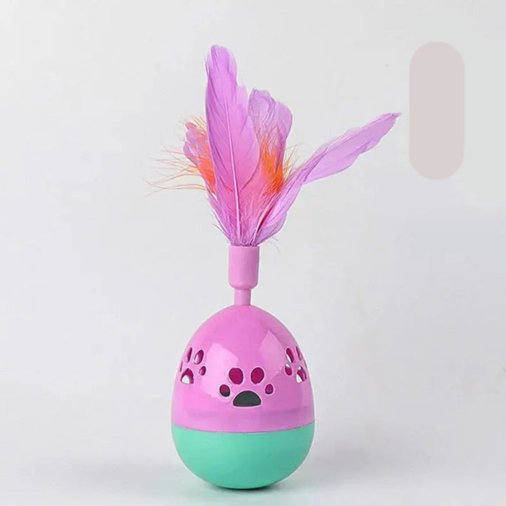 Interactive cat feather ball toy designed for active pet play, feline exercise & mental enrichment.