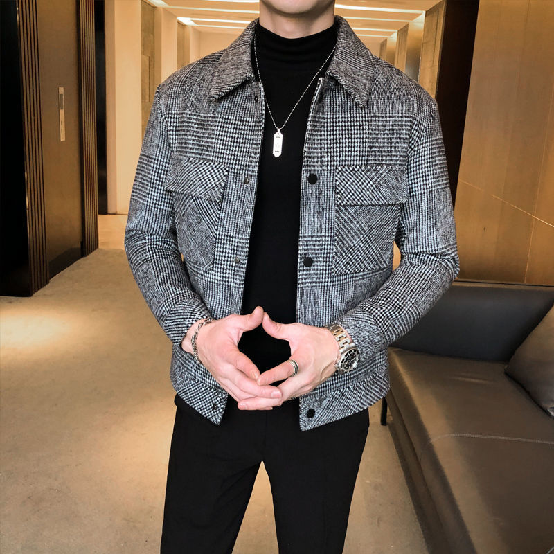 Men's versatile plaid shirt jacket, perfect for fall layering or stylish casual outerwear.
