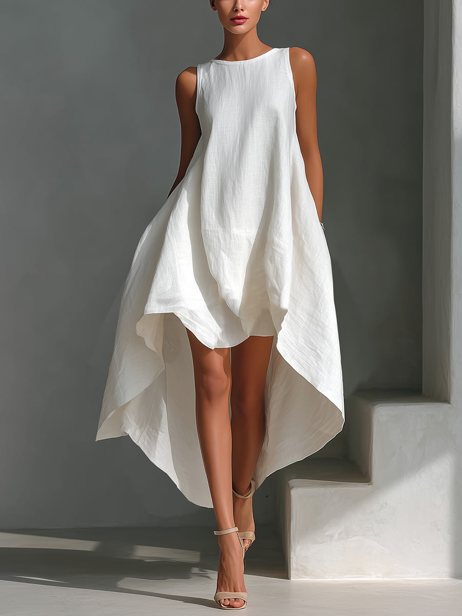 Chic women's sleeveless midi dress for effortless summer style. Perfect for day & resort wear.