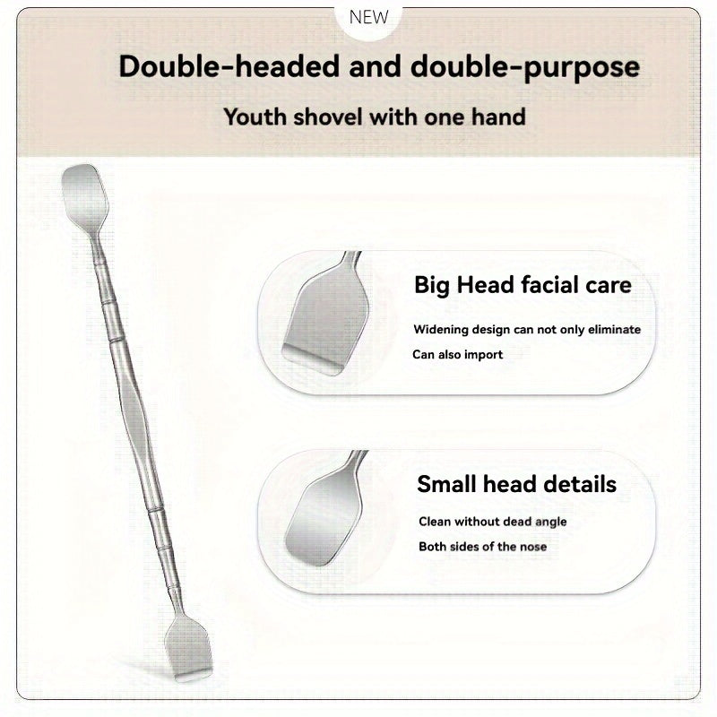 Enhance your skincare with this double blackhead remover for effective pore cleaning & exfoliation.