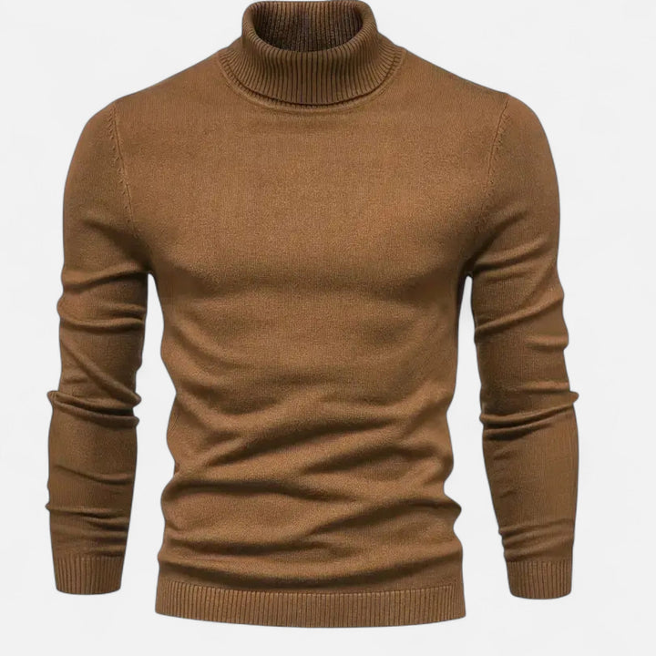 Stylish & comfortable men's long sleeve pullover sweater. Features a timeless lapel neck, perfect for casual elegance.