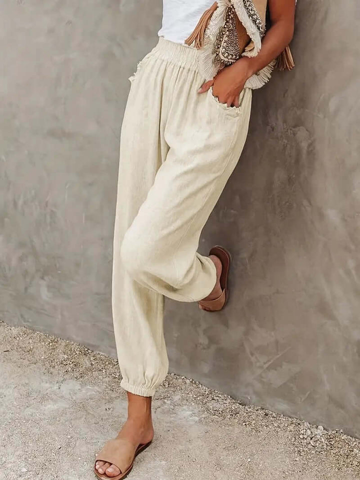 Women's Relaxed Fit Elastic Waist Pants