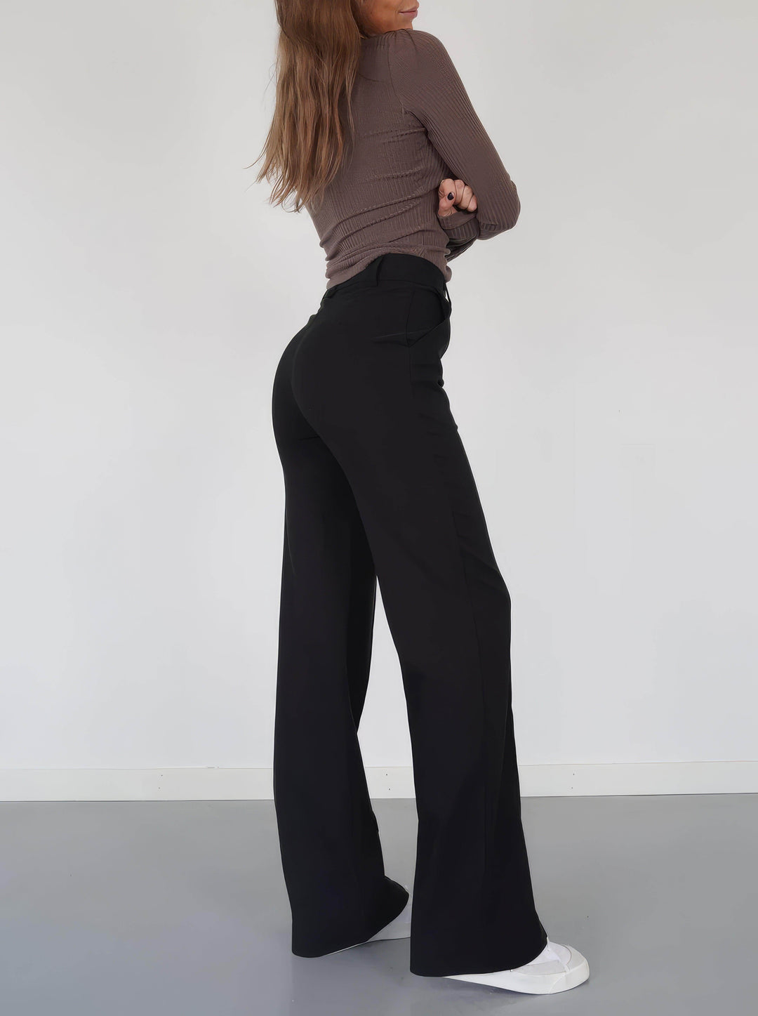 Women's Elegant High-Waisted Trousers