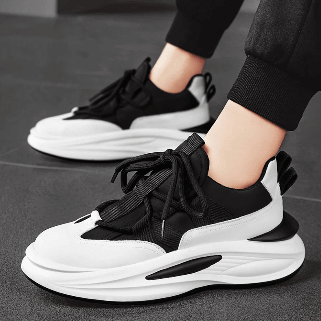 Men's Chunky Trainers Cushioned Sole Lace-Up