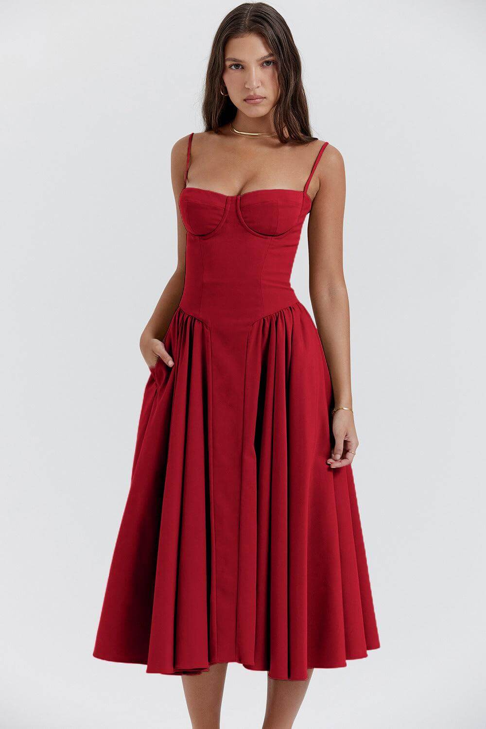 Women's Vintage Midi Dress