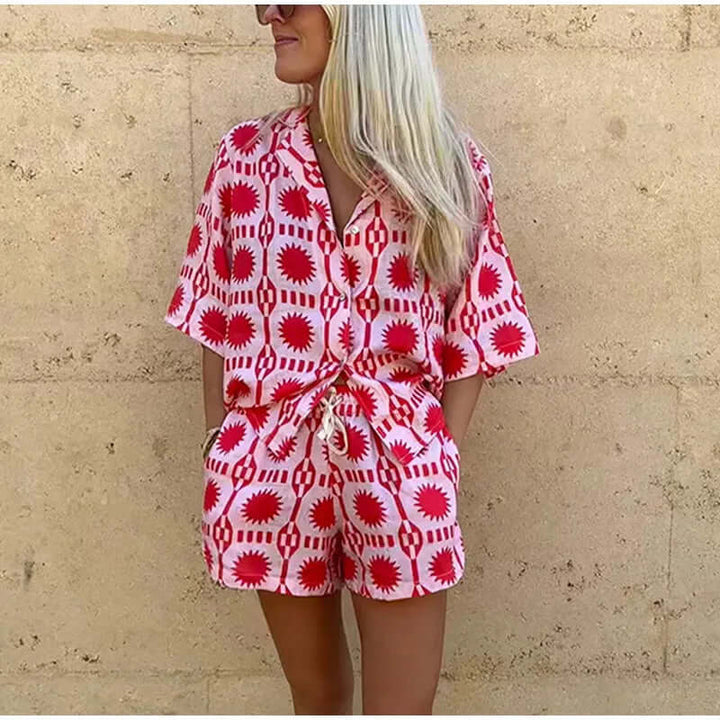 Women's Geometric Print Co-ord Set