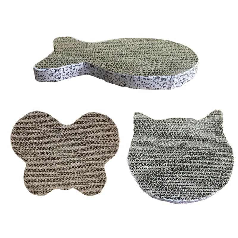 Premium corrugated cat scratching mat & board, ideal for playful felines and furniture protection.
