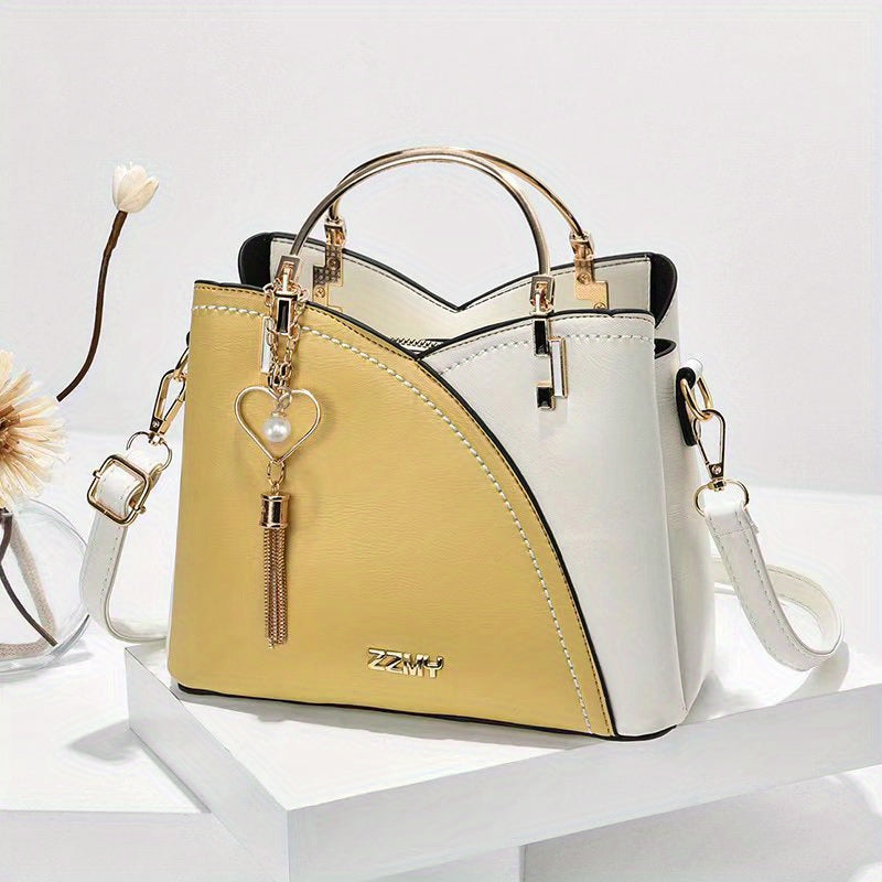 Sophisticated women's leather handbag, a luxurious everyday accessory with ample space.
