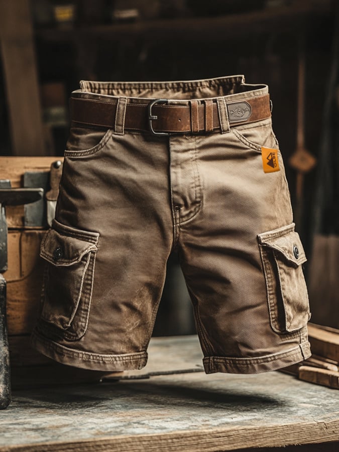 Versatile men's outdoor cargo pants, perfect for hiking & casual wear. Rugged, comfortable, multi-pocket design.