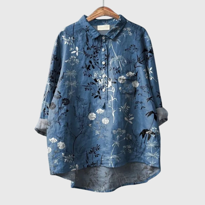 Chic women's elegant blouse, lightweight top for versatile everyday and office wear.