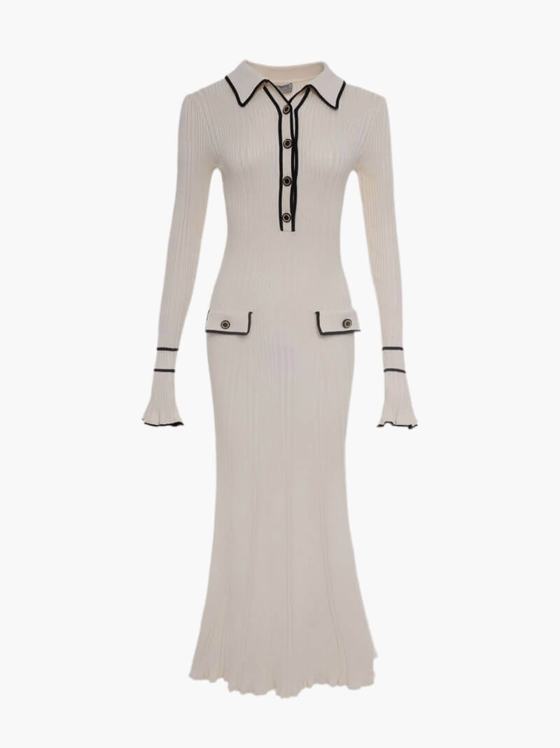 Women's Ribbed Midi Sweater Dress