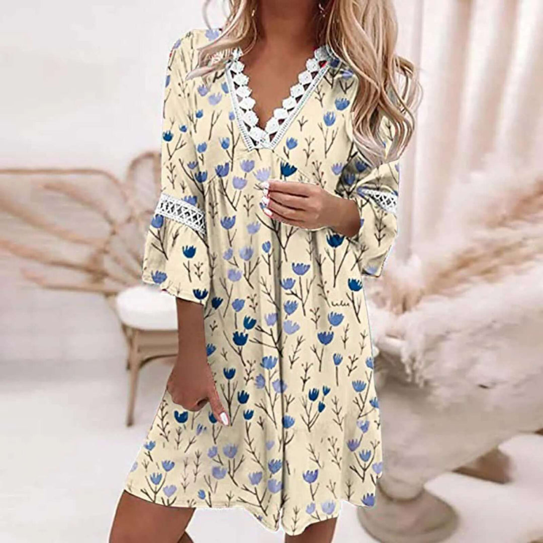 Women's Floral V-Neck Dress