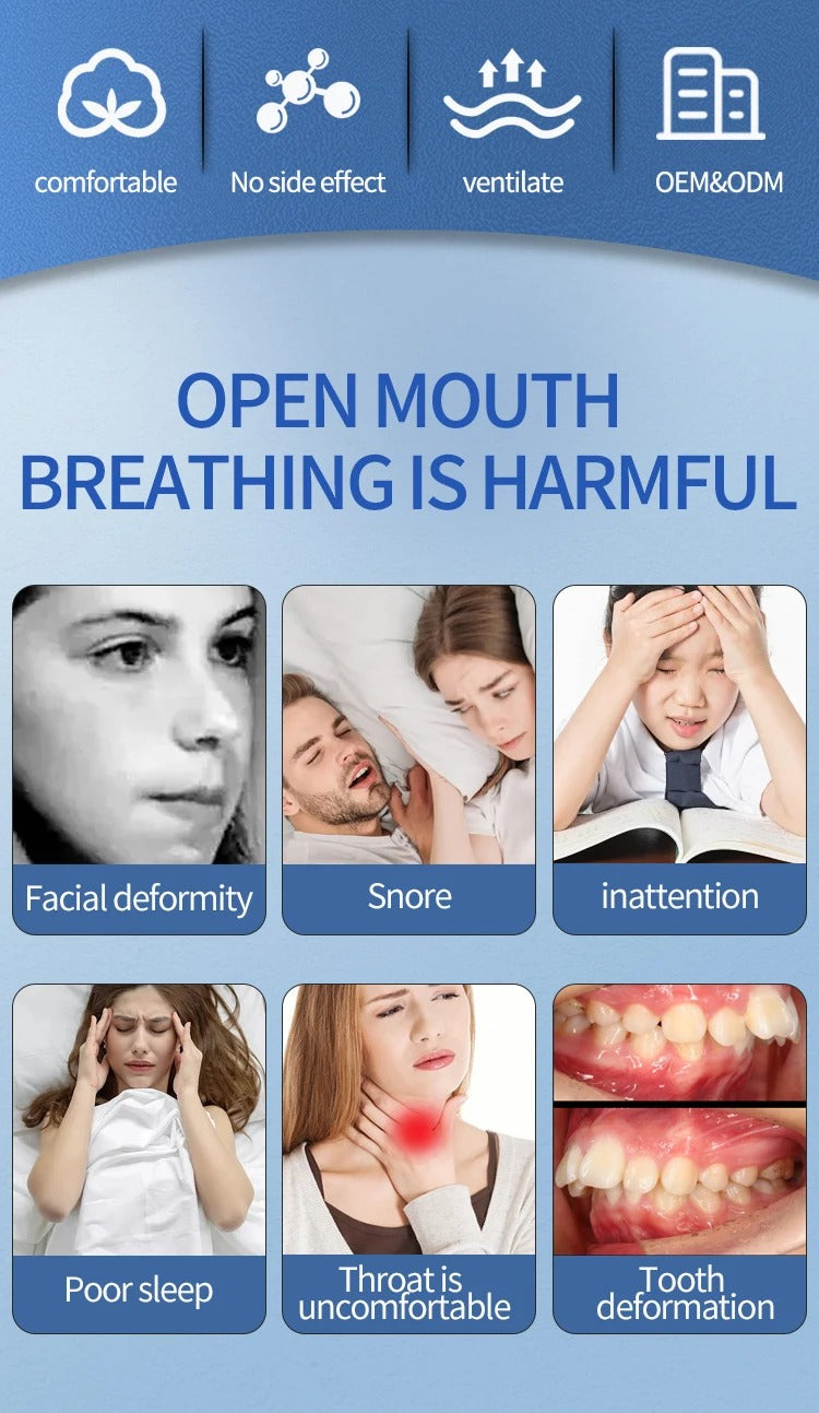 BreatheEase Mouth Tape for Anti-Snoring & Sleep Aid