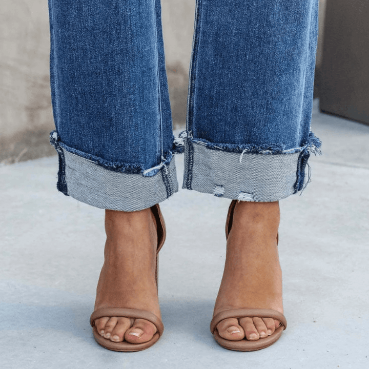 Women's Relaxed Fit Irregular Waist Jeans