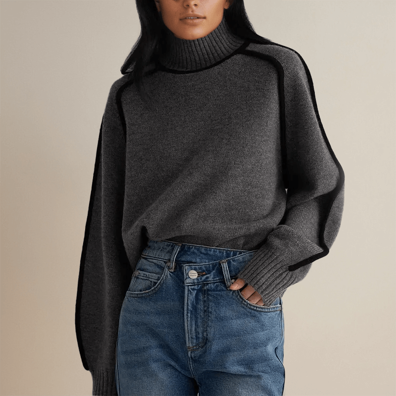 Women's Semi-High Neckline Sweater