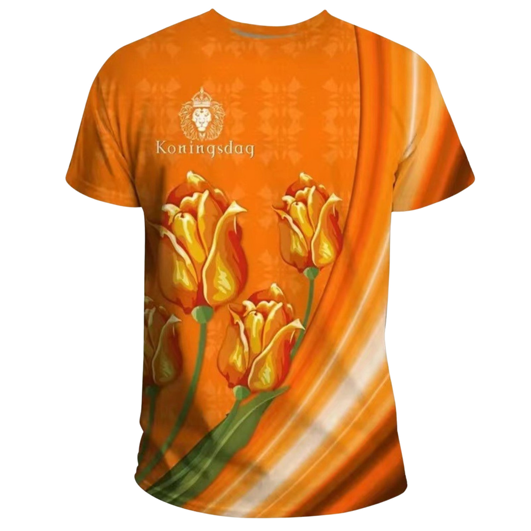 Patriotic men's 3D Netherlands Flag T-shirt. Casual graphic tee for national pride, 2024 exclusive fashion.