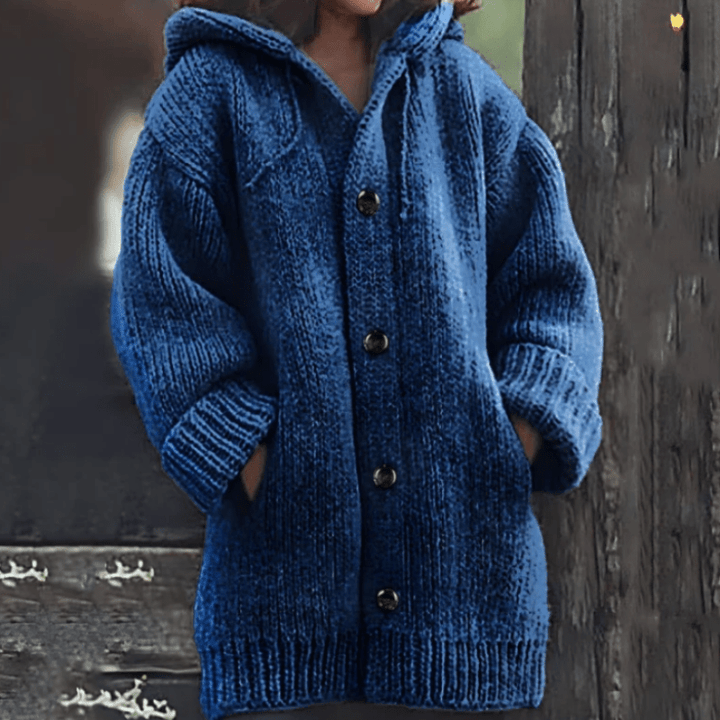 Chic women's soft knit cardigan, offering effortless comfort and stylish cozy outerwear for fall fashion.