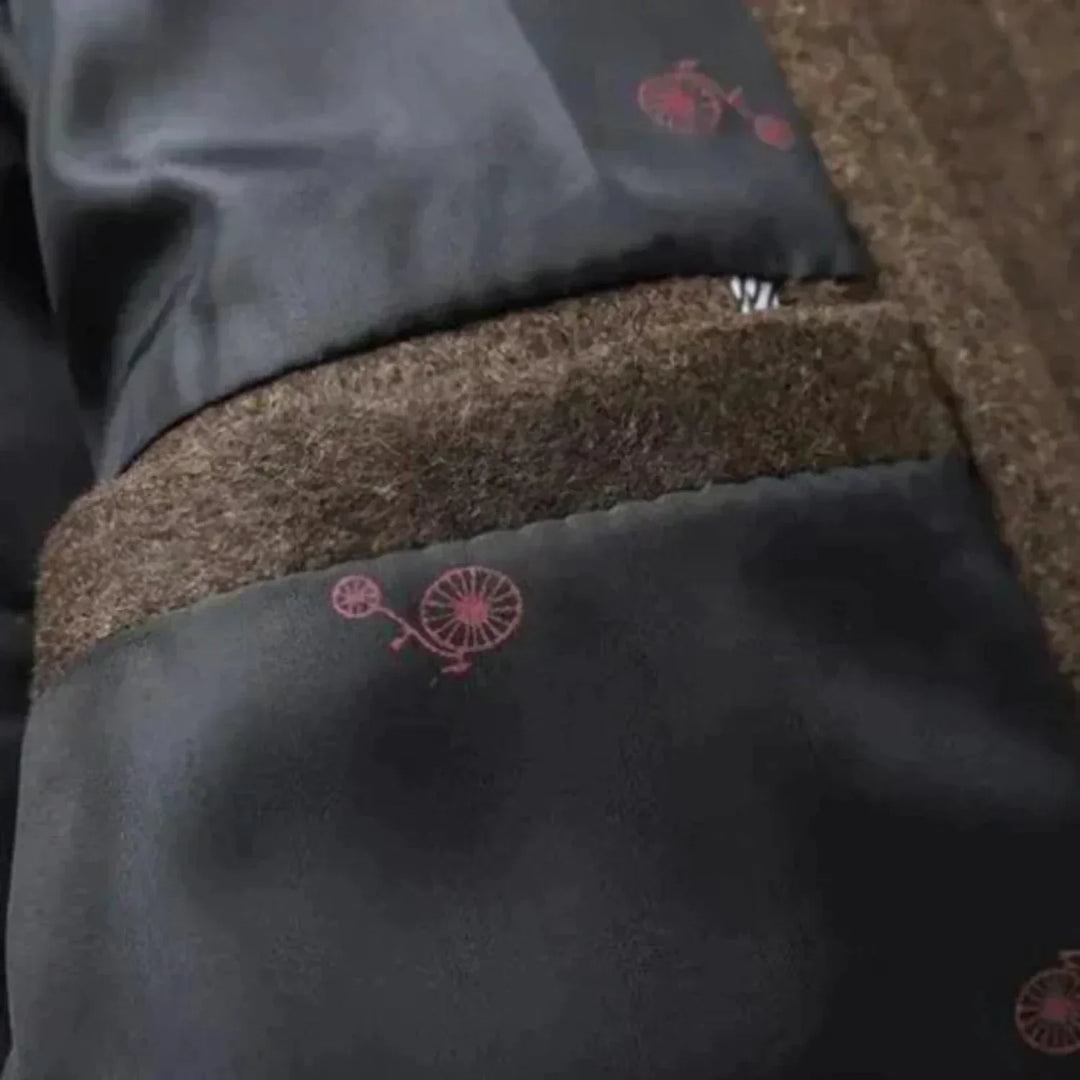 Comfortable men's stand collar overcoat, a versatile mid-length jacket for winter elegance.