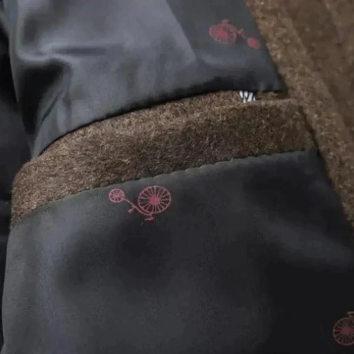 Comfortable men's stand collar overcoat, a versatile mid-length jacket for winter elegance.