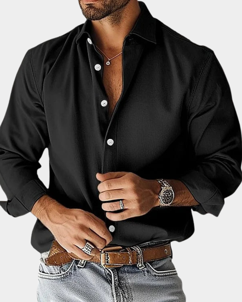 Breathable & easy-care men's button-down shirt. Smart, stylish, and comfortable for everyday or professional wear.