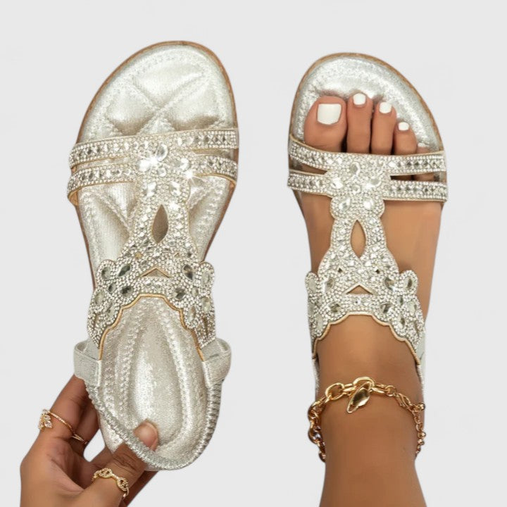 Casual women's beaded sandals, perfect for summer, offering stylish comfort & everyday wear.