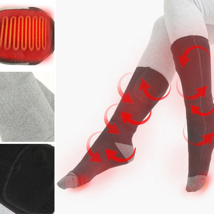 HeatWave rechargeable heated socks, ensuring warm and cozy feet during cold weather activities.