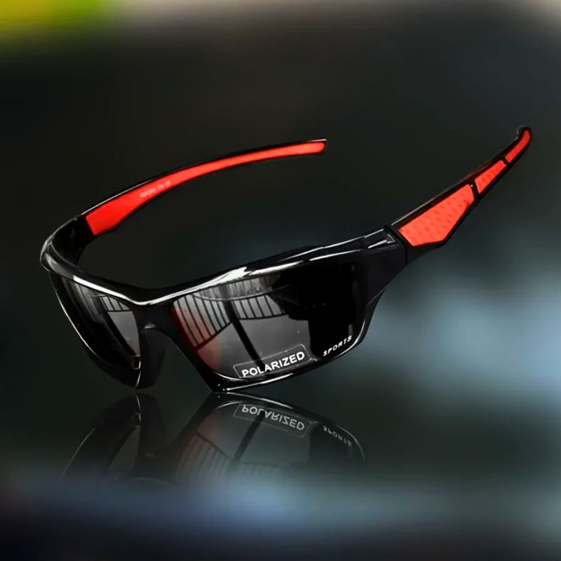 Stylish men's polarized shield sunglasses, perfect fashion eyewear with UV protection for driving.