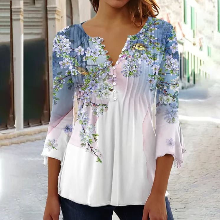 A sophisticated women's elegant top with long sleeves, perfect for versatile everyday chic.