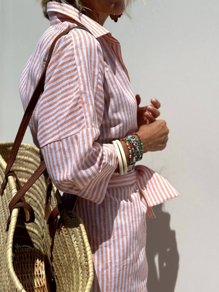 Striped Shirt Dress