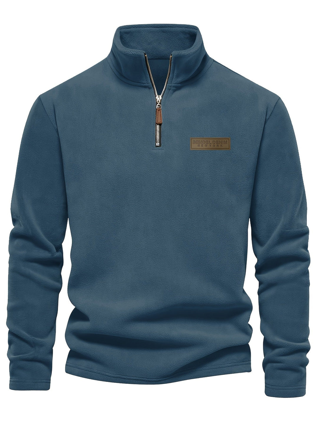 Warm fleece-lined unisex half-zip pullover. Perfect cozy comfort for cold winter weather & everyday wear.