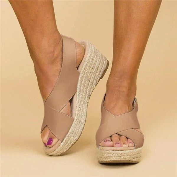 Elegant women's wedge sandals, breathable & comfortable. Perfect for stylish summer casual wear.