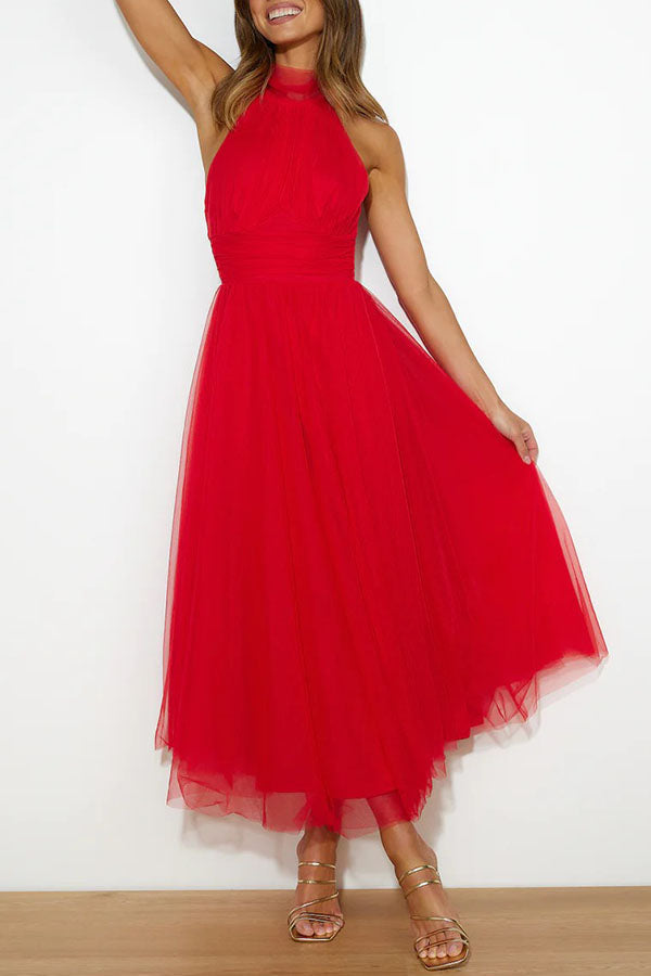 Chic women's elegant midi dress, perfect for formal occasions & sophisticated style.