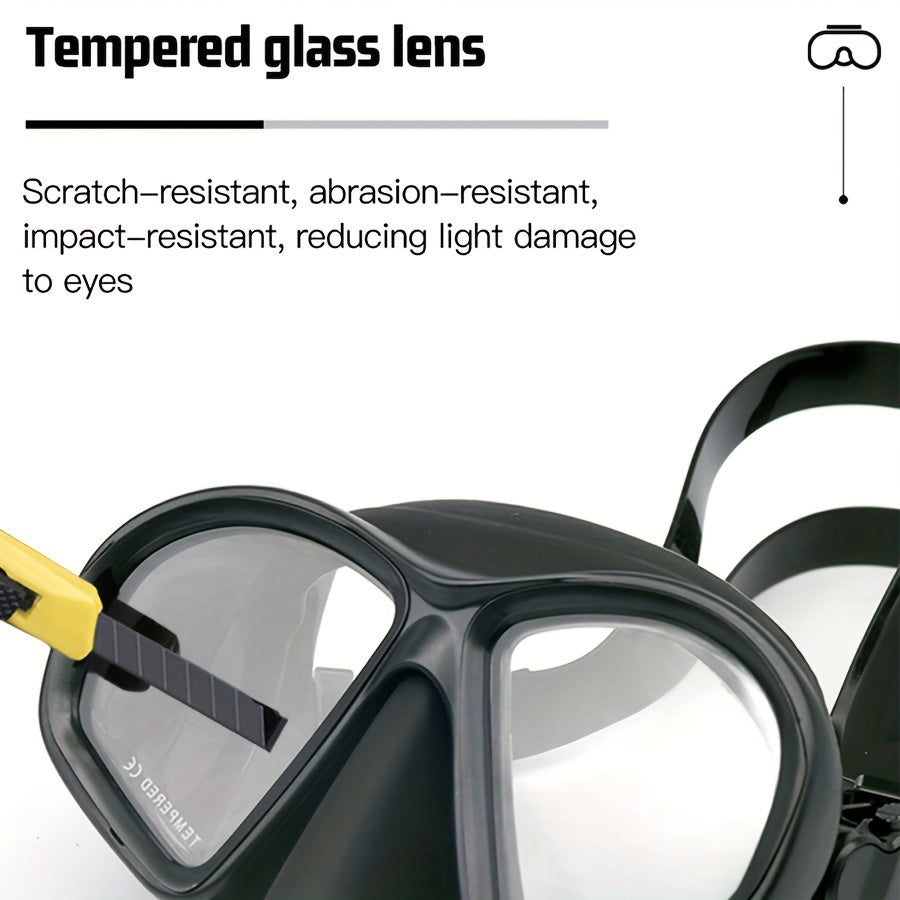 Maximized underwater visibility with anti-fog tempered dive mask & camera mount for snorkeling.
