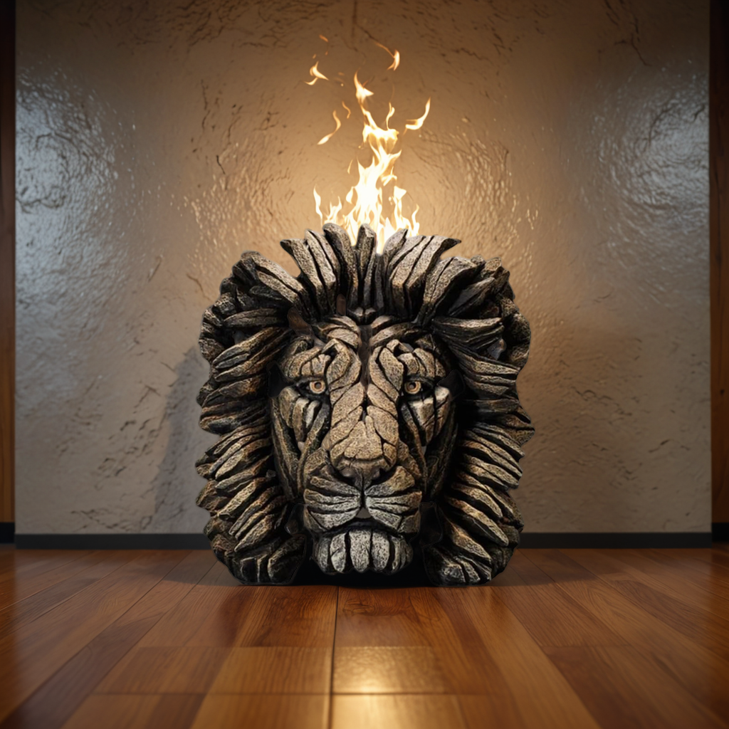 Side view of Prehistoric Glow Animal Statue, a unique decorative figure enhancing any room.
