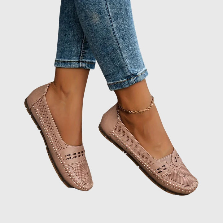 Women's comfortable orthopaedic slip-on loafers, versatile casual footwear offering ultimate foot support.