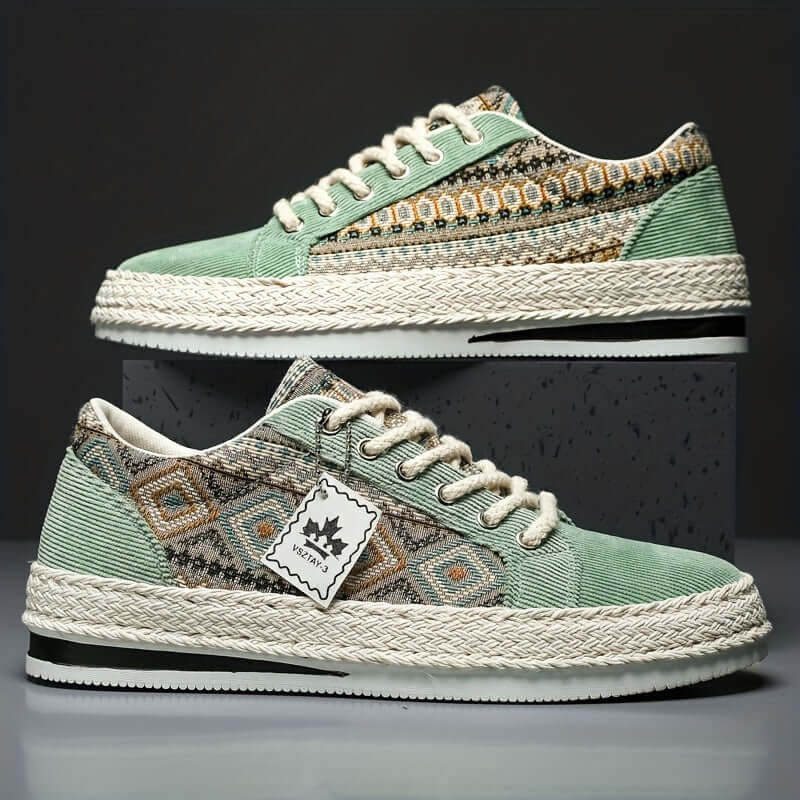Men's Ethnic Canvas Trainers