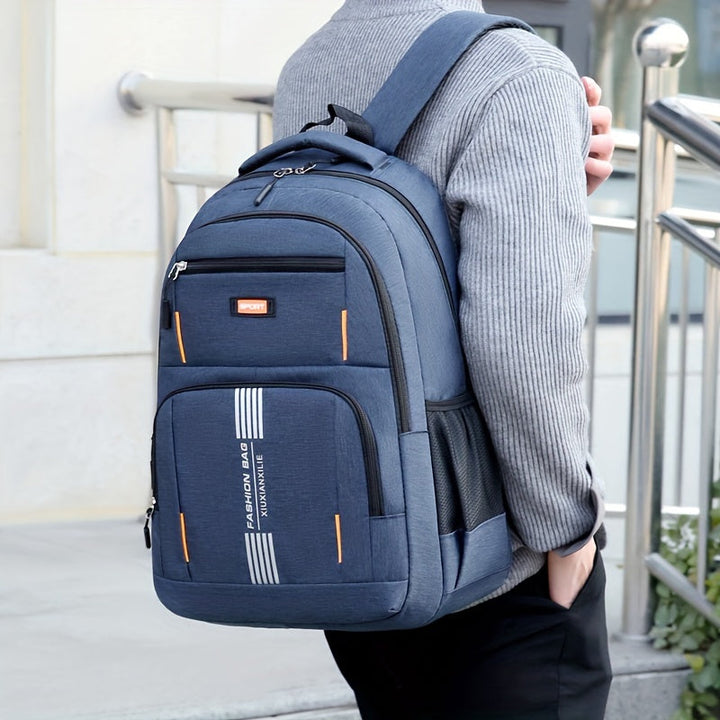 Timeless men's full grain leather backpack, ideal for work and travel. Durable & vintage appeal.