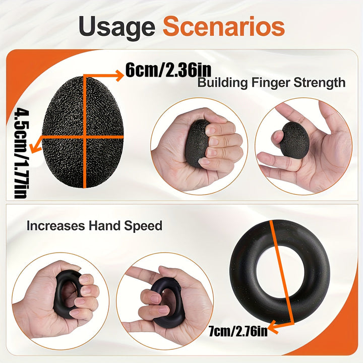 PowerGrip 5-in-1 hand trainer set for strong hands, fingers & forearms. Perfect for daily fitness and grip rehabilitation.