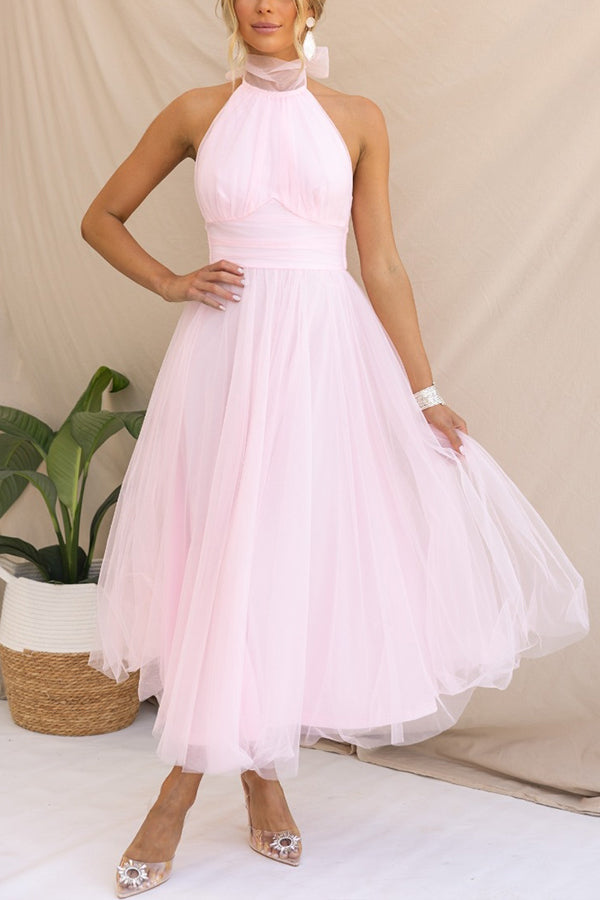 Chic elegant women's midi dress, great for sophisticated party wear.