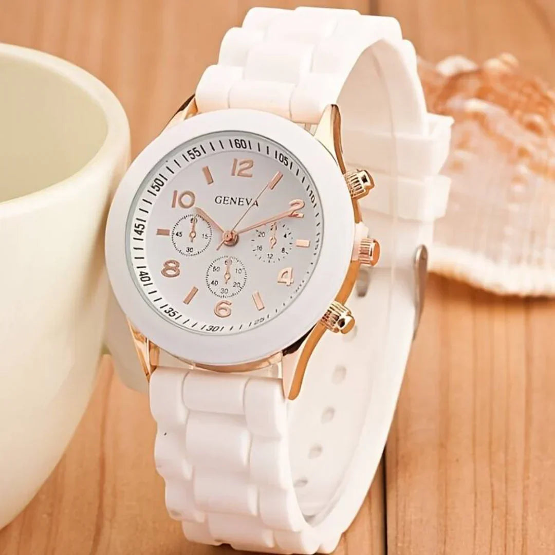 Unisex everyday comfort silicone quartz analog watch for casual wear.