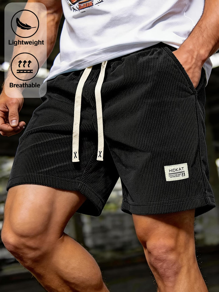 Men's casual lace-up shorts, ideal for summer comfort & everyday style. Relaxed fit for warm weather.