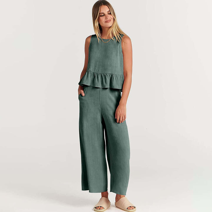 Women's Sky Blue 2-Piece Casual Set