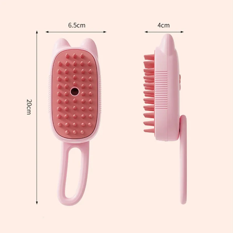 Cute cat ear electric scalp massager brush for soothing head massage, deep cleaning & stress relief.