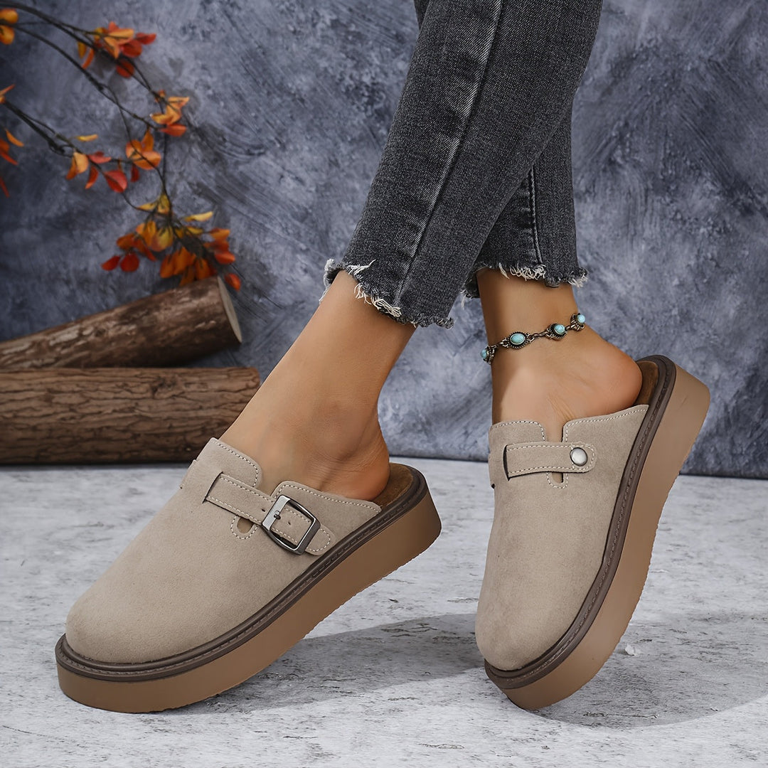 Everyday comfortable platform clogs for women, easy to slip on and go.