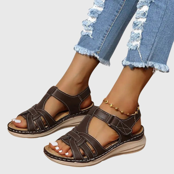 Ergonomic women's sandals, supportive orthopaedic design helps relieve foot pain with superior arch support.