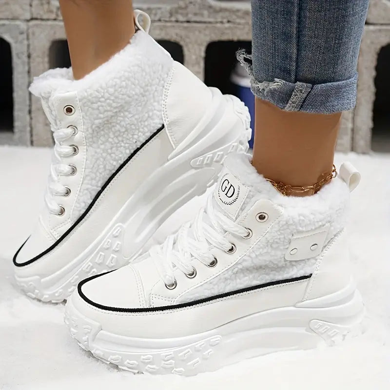 Elegant design of women's warm snow boots, ideal for cozy casual winter style and cold weather protection.