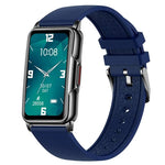 Black dial with blue strap